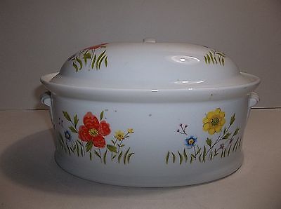 Vintage Ceramic TUREEN COUNTRY Flowers By ANDREA