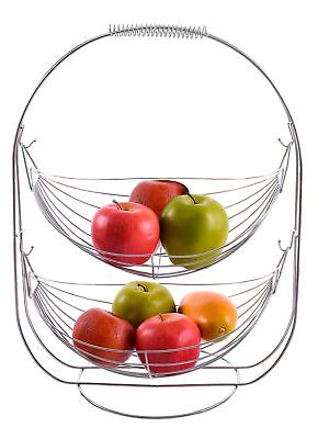 Winston Porter Chulmleigh 2-Tier Plated Wire Swinging Fruit Basket