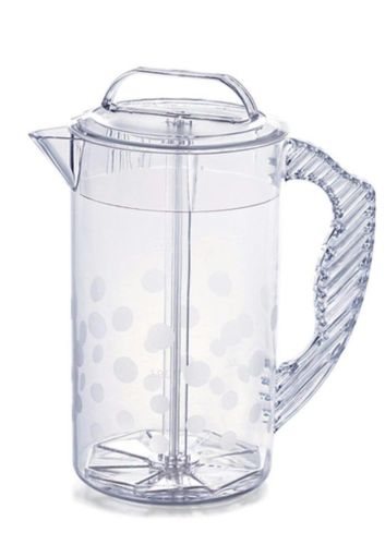 NEW PAMPERED CHEF 2 QT QUICK-STIR PITCHER FROSTED DOTS CLEAR #2272-INSTRUCTIONS
