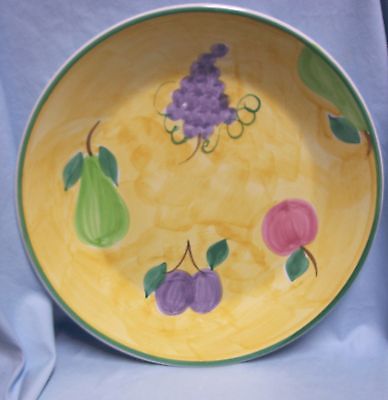 Beautiful Large Round Serving Platter Frutta Pattern by Caleca Italy Handpainted