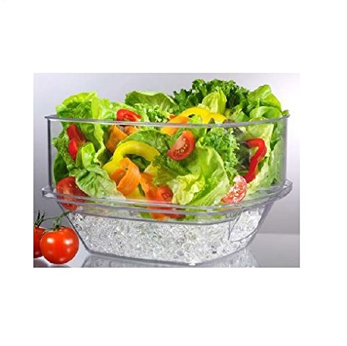 Prodyne SB-10 Flip Salad On Ice Bowl with Lid Set, 10