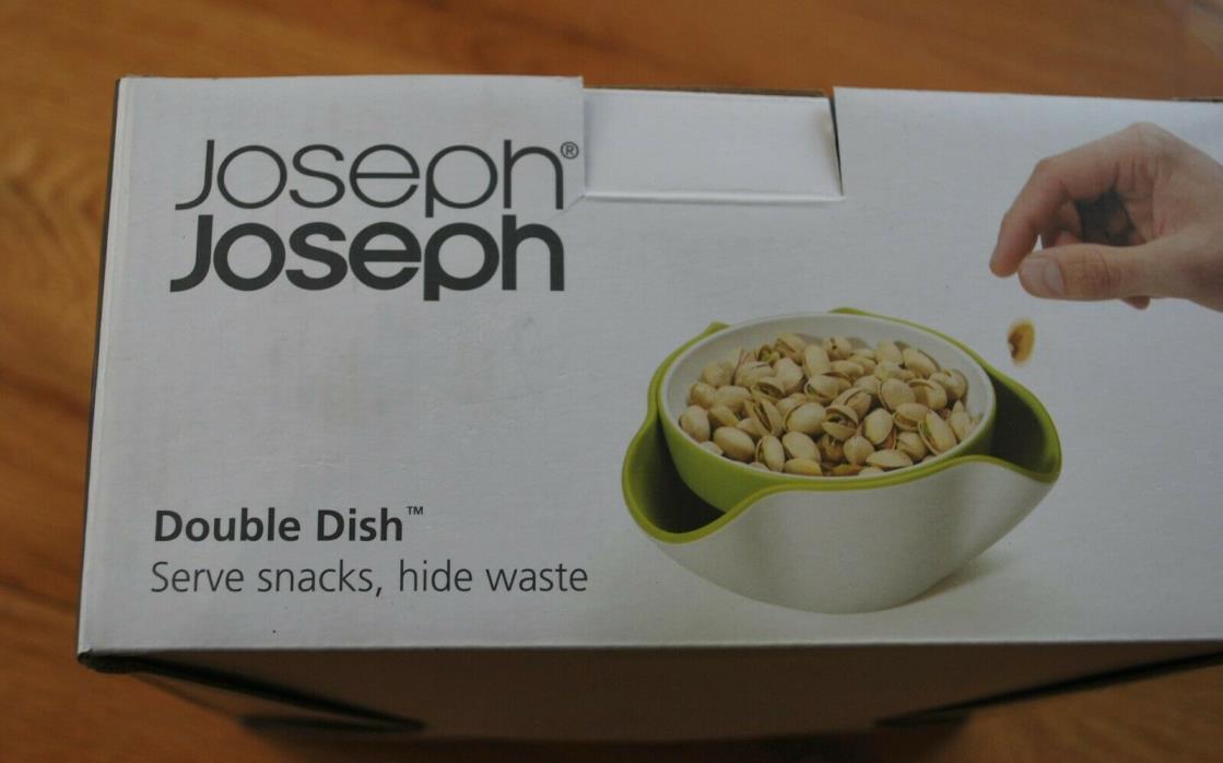 Joseph Joseph Double Dish Serving Bowl Pistachio Pedestal Snack Dish Olive Nut