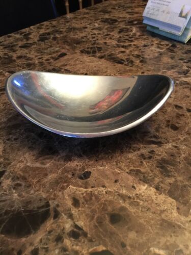 90's NAMBE 667 Alloy Metal  Serving Bowl Dish Mid Century Modern Art USA