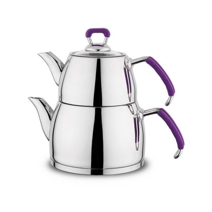 Schafer Stainless Steel Purple Teapot