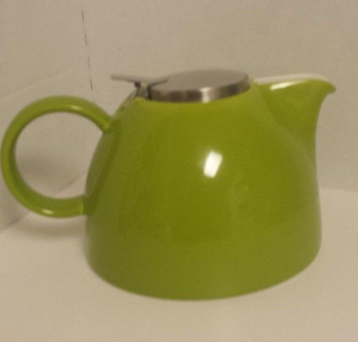 Tea Forte PUGG Ceramic Teapot Loose Leaf Brew Steep infuser Pistachio Green