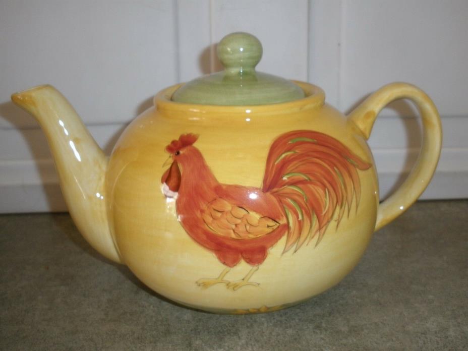 Gates Ware Laurie Gates Rooster Ceramic Teapot