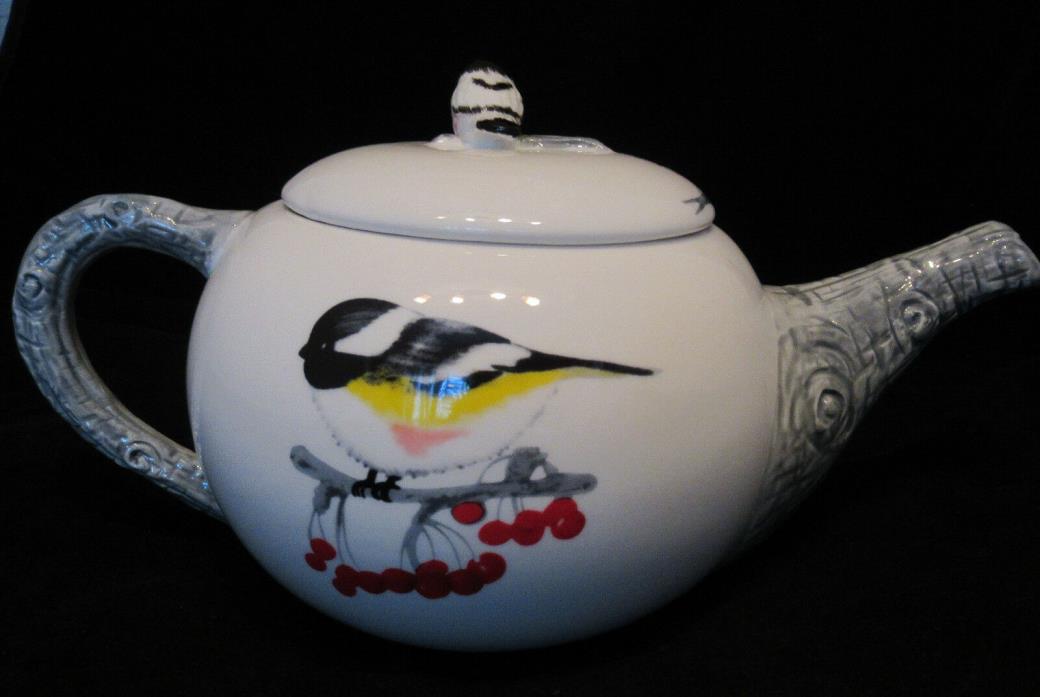 Winter Chickadee Kate Williams Design Global Design Connectrions Tea Pot