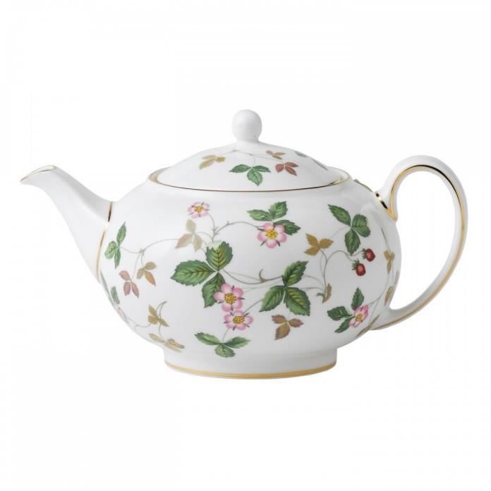 Wedgwood Wild Strawberry Teapot 1.4 Pt Brand New Boxed #40015003