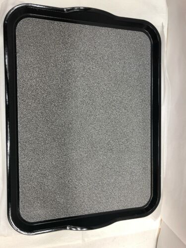 Cambro Versa Camtray Pebbled Black Fiberglass Nonskid Tray w/Handles 12 Pk 15x20