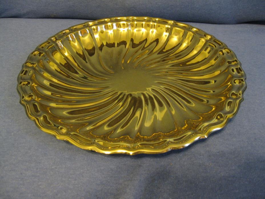 Gorham Solid Brass Spiral Tray/12
