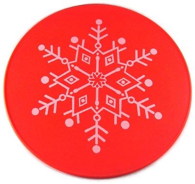 Orange Snowflake Table Trivet, Kitchen Hot Pad, Table Placemat, Table Mat