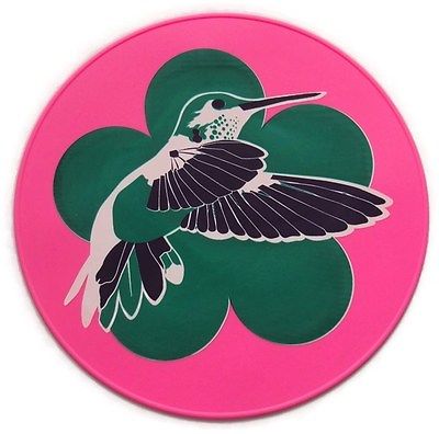 Pink Silicone Hummingbird Kitchen Hot Pad, Table Placemat, Table Trivet,