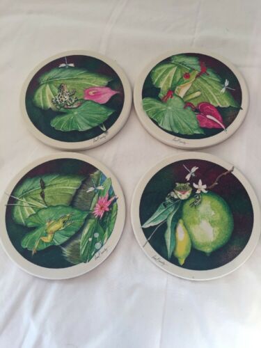 NEW Coasters Absorbent Tree Frogs Design