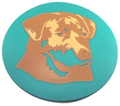 Silicone Turquoise Golden Retriever Table Trivet, Table Placemat, Kitchen Mat