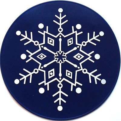 Blue Silicone Snowflake Kitchen Placemat, Table Placemat, KItchen Hot Pad