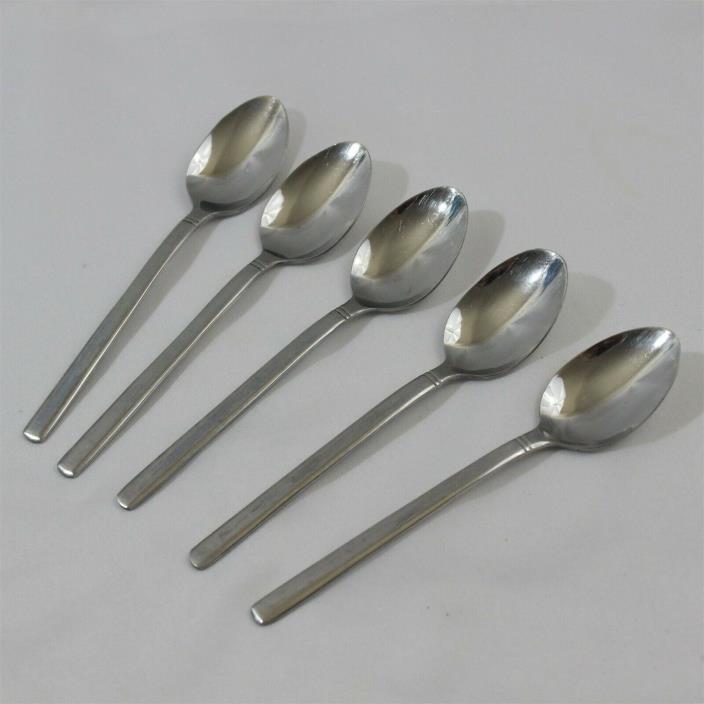 Cuisinart Seminary 18/10 Stainless Flatware Teaspoons x 5 *See condition