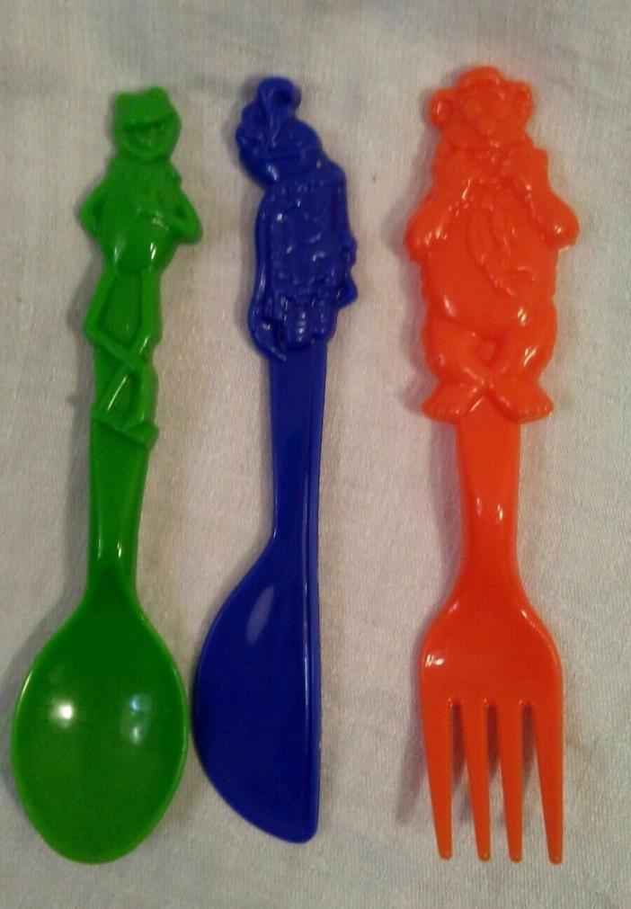 Muppets Plastic Party Picnic Cutlery 3 Piece Set Fork Spoon Disney Kermit Fozzie