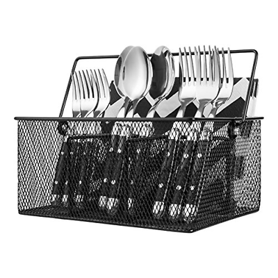 IDEAL TRADITIONS Kitchen Utensil Holder Silverware Condiment Flatware Caddy for