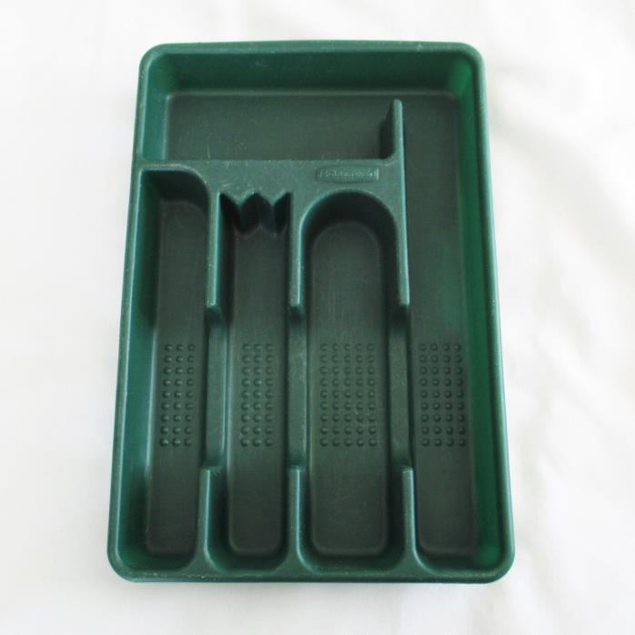 Rubbermaid Silverware Flatware Drawer Utensil Organizer Storage Tray Dark Green