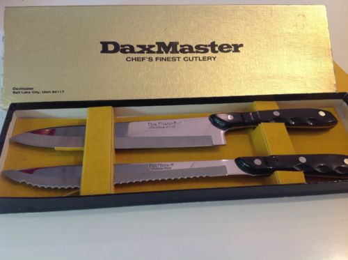 Vintage New Old Stock Dax Master Chef's Finest Cutlery Stainless Steel Knife Set