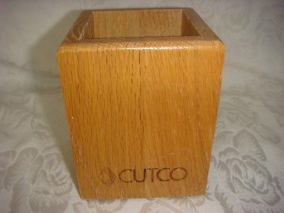 CUTCO OAK KITCHEN TOOL UTENSIL HOLDER