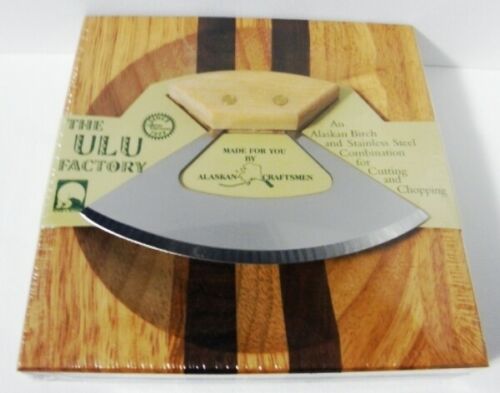 Ulu Knife/Bowl Set Birch Un-etched Handle 6