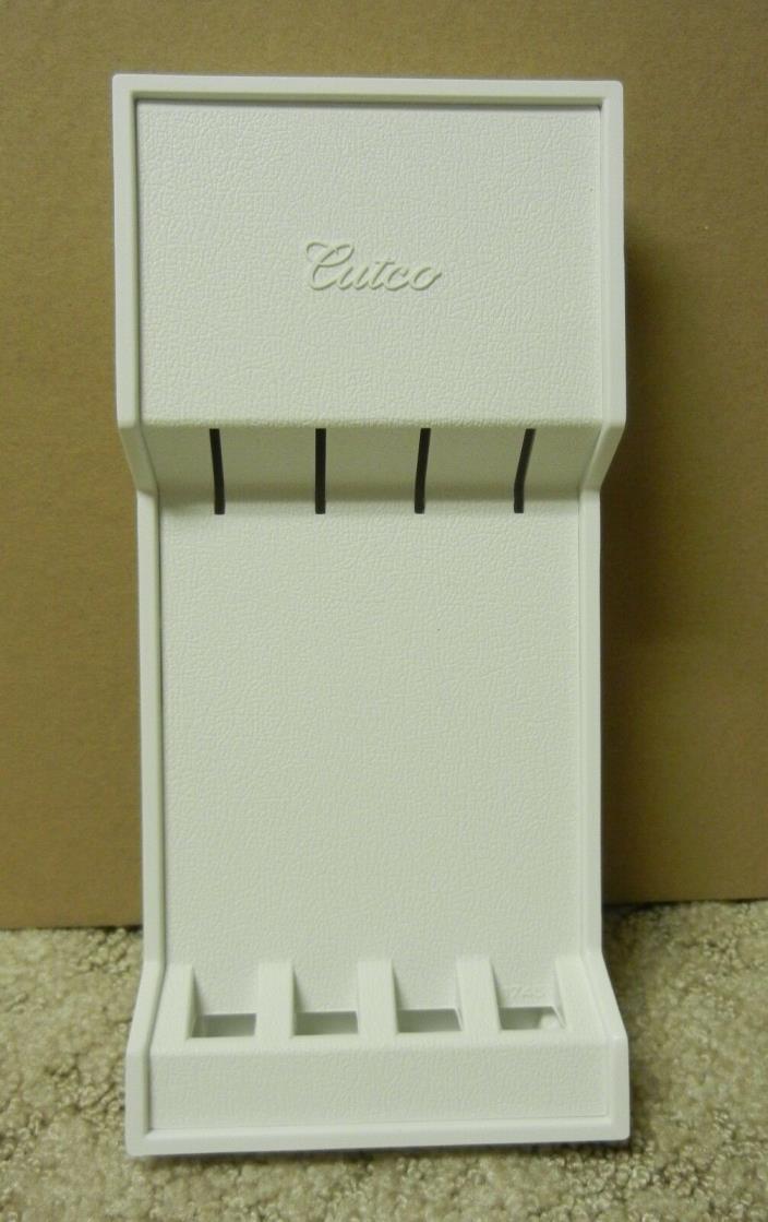 NEW CUTCO Steak Knife Set White Tray Wall-Mount Holder with 4 Slots & Screws