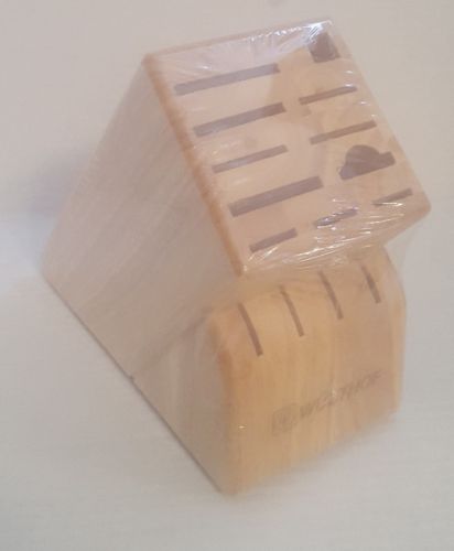Wusthof 15 Slot Wood Knife Block New and Sealed 2265-100 Natural Finish