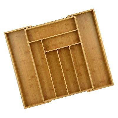 Organic Bamboo Extendable Drawer, Heim Concept Expandable and Extendable 6-8 ...