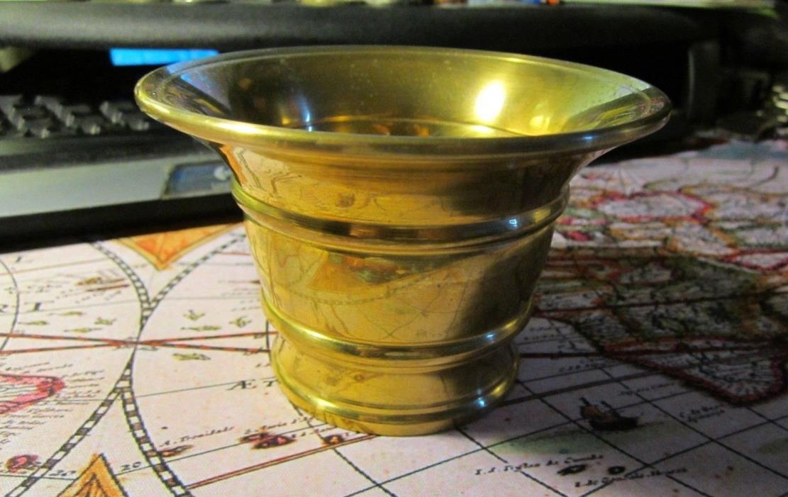 Vintage Mortar Only Solid Brass Pharmacy Apothecary Medicine Cooking