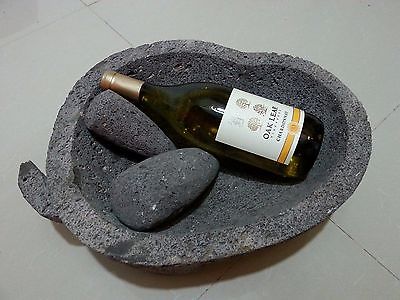 Royal Chef Molcajete Authentic Mexican Volcanic Rock Guacamole Salsa Queen King
