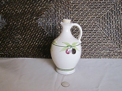 Decorative cruet bottle hand painted olives design