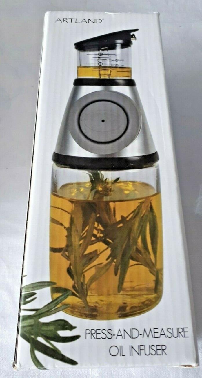 Artland Press and Measure Glass Oil Infuser (also for Vinegar, Herbs)