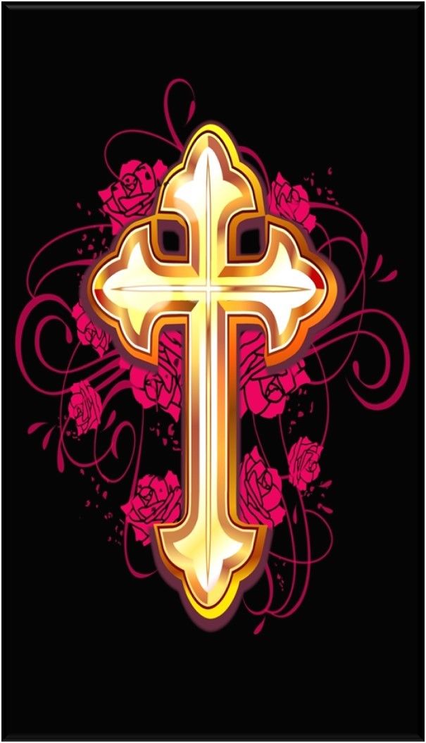 Christian Religious Cross and Flowers Refrigerator Fridge Magnet | MADE IN USA