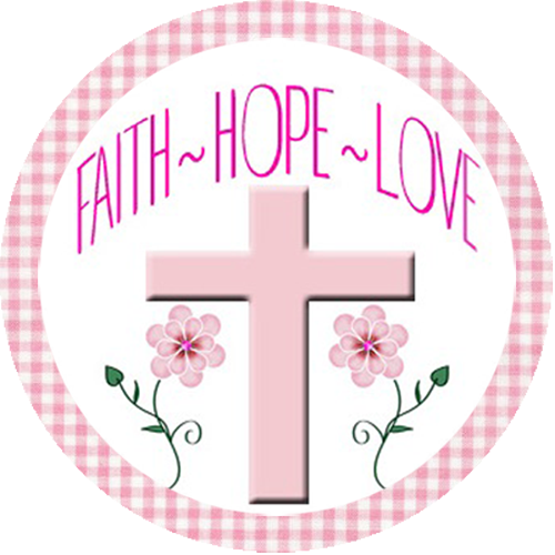 Faith Hope Love Fridge Magnets - 2 1/4 Inch - 5 colors Available