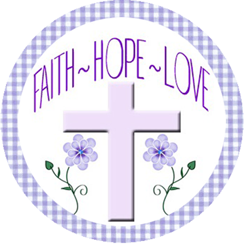 Faith Hope Love Fridge Magnets - 1 1/4 Inch - 5 colors Available