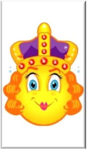 Queen Smiley Face Refrigerator Magnet