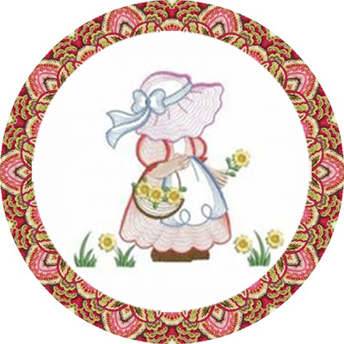 Sunbonnet Sue Fridge Magnets - 1 1/4 Inch - 4 Colors Available