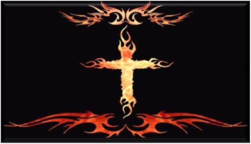 Christian Religious Flaming Cross Refrigerator Magnet | MADE IN USA