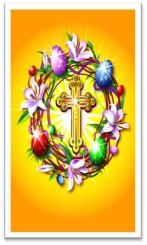 Christian Religious Easter Cross with Flowers Refrigerator Magnet | MADE IN USA