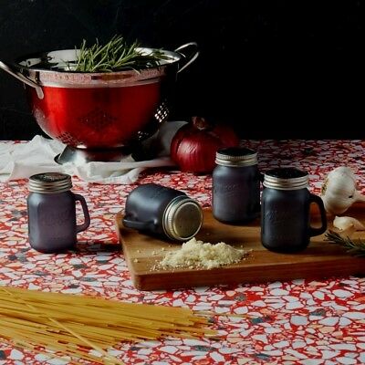 Farmhouse Mason Jar Salt & Pepper Shaker Set - Dark Gray - Shabby Chic