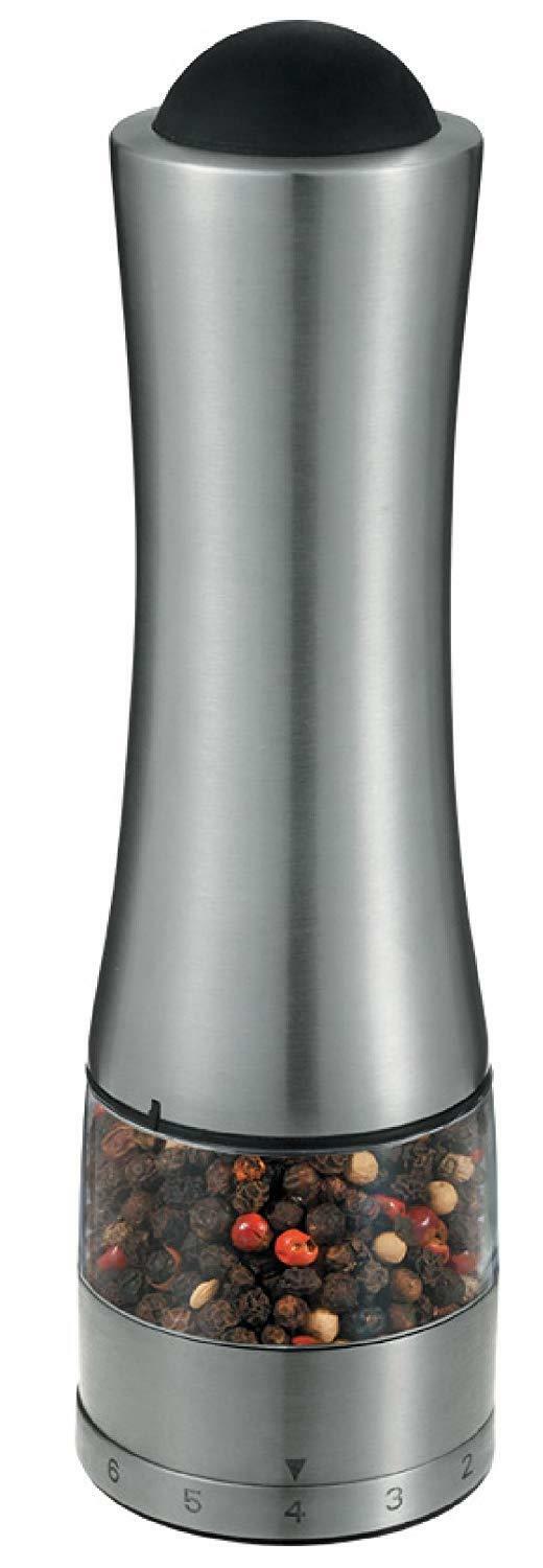 Prodyne Electric Pepper Grinder or Salt Mill Bottom LED Light Adjustable Grind