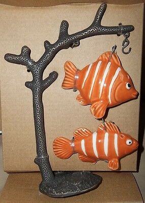 New Pottery Barn Coral Fish Salt & Pepper shaker set