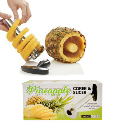 Pineapple Slicer & Corer By Cobble Creek Stainless Steel Blade Fruit Cutter Tool