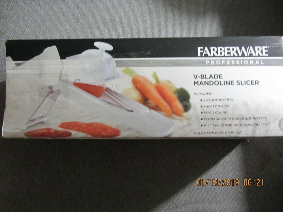 NEW - FARBERWARE Professional V-Blade MANDOLINE Slicer