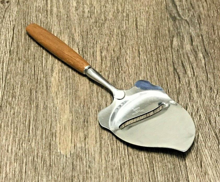 SPAR Norway Vintage Cheese Slicer Teak Wood Handle~18/8 Stainless Blade