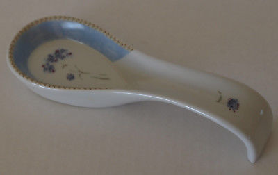 Heritage Mint, Ltd Enchanted Garden Spoon Rest Lavender Gentle Floral Fine China