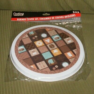 Cooking Concepts Oven Stove Burner Cover Set of 2 New Sealed d