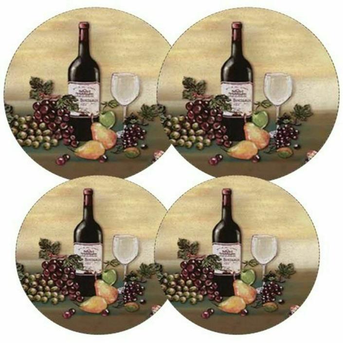 Reston Lloyd Electric Stove Burner Covers, Set of 4, Wine and Vines All-Over ...