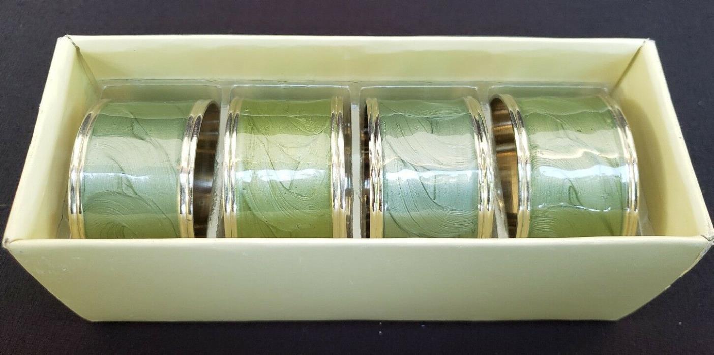 Lenox Laurel Leaf 7289 Set of 4 Green Napkin Rings